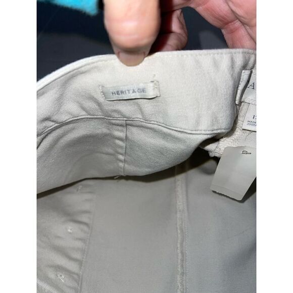 Talbots Heritage Tan Khaki Stretchy Flat Front Side Zip Pants Size 12 - Picture 6 of 12